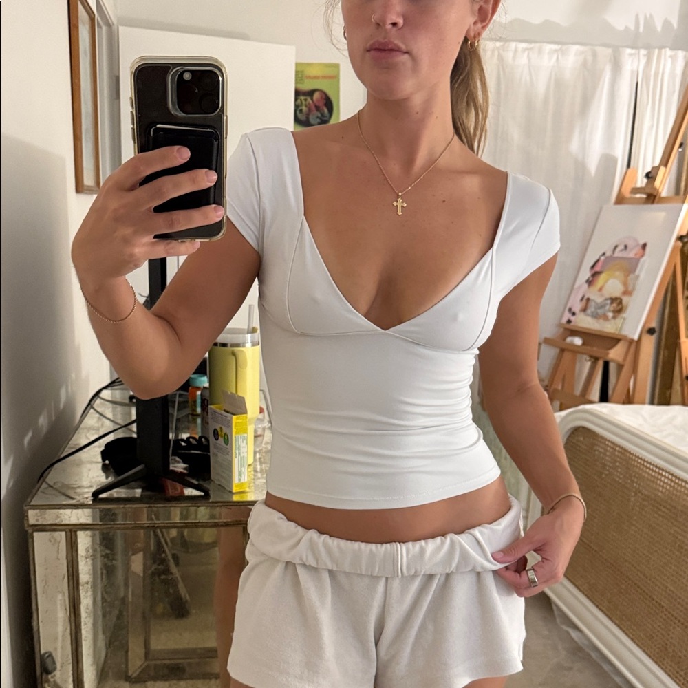 Free People Duo Corset Plunge Cami Top